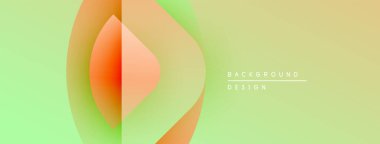 Soyut gradyanlar karışıyor, yumuşak şekiller yaratıyor. Açık yeşil, sarı, turuncu renkler kompozisyona hakim. Mevcut en küçük metin.