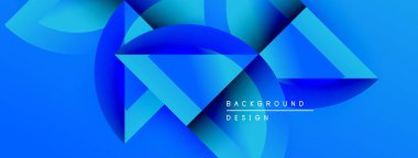 Soyut mavi tasarım katmanlı şekiller, gradyanlar içerir. Modern estetik, arka planlar ve sunumlar için uygun. Temiz, dinamik bileşim.