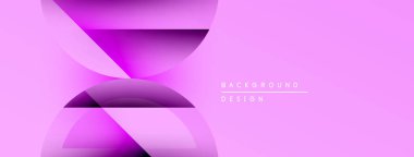 Soyut pembe arka plan. Üst üste binen şekiller dinamik görsel efekt yaratır. Modern tasarım öğeleri yenilik ve stil önerir.