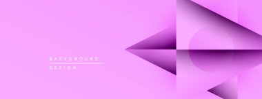 Pembe arkaplan geometrik şekiller, gradyanlar içerir. Modern tasarım elementleri soyut görsel etki yaratır. Minimalist stil.
