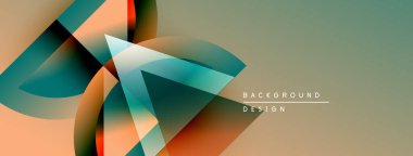 Soyut geometrik şekiller örtüşür, dinamik görsel efekt yaratır. Yumuşak renk paleti modern arkaplan tasarımı sağlar.