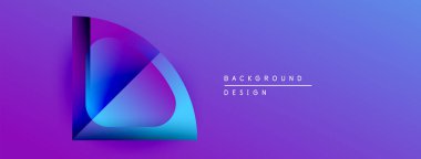 Soyut gradyan tasarımı. Canlı mor, mavi renkler modern arkaplan yaratır. Minimalist estetik, temiz çizgiler dinamik şekil sunar.