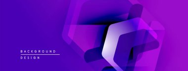 Soyut mor arkaplan. Geometrik şekiller, dinamik görsel efekt oluşturur. Modern tasarım elemanları.