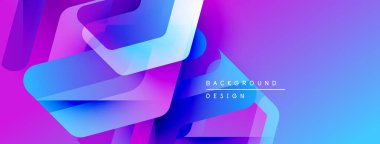 Soyut canlı katmanlar dinamik mor, mavi gradyanlar yaratır. Modern tasarım enerji, hareket, görsel ilgi.