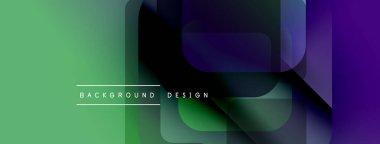 Soyut gradyanlar yuvarlak dikdörtgenler oluştururlar. Mor 'a yeşil geçişler, modern arka plan tasarımı yaratıyor. Metin arkaplan tasarımı okur.