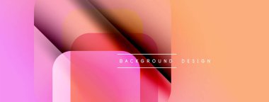 Soyut gradyanlar çakışıyor, dinamik görsel etki yaratıyor. Yumuşak pembeler, portakallar kompozisyona hakim. Mevcut en küçük metin.