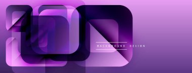 Soyut mor tasarım katmanlı geometrik şekiller içerir. Renkler modern görsel efekt yaratır. Minimalist tarz, temiz kompozisyon.