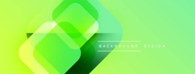 Soyut yeşil eğimli şekiller çakışıyor. Modern tasarım elementleri dinamik görsel doku oluşturur. Işık arkaplanı canlılığı artırır.