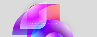 Soyut şekiller örtüşüyor, canlı renk değişimleri yaratıyor. Arkaplan kompozisyon içinde merkezlenmiş metin arkaplan tasarımı içerir. Modern, minimalist estetik.