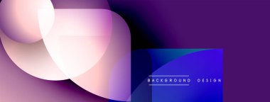 Soyut şekiller örtüşür, değişim etkisi yaratır. Mor, pembe renkler tasarımda baskın. Metin arka plan tasarımı okur. Modern estetik.