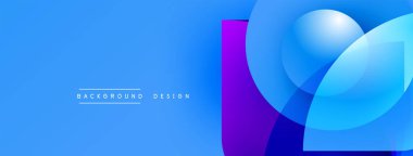 Soyut mavi mor tasarım. Üst üste binen daireler dinamik görsel efekt yaratır. Sunumlar ve web siteleri için modern arkaplan uygun.