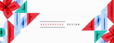 Soyut geometrik şekiller, kırmızı, yeşil, beyaz. Metin arkaplanı ve tasarımı olan minimalist tasarım. Temiz estetik, modern sunum.