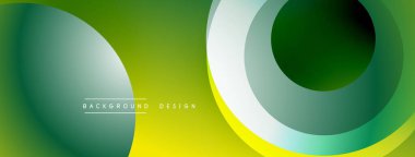 Soyut sıvı şekiller, canlı yeşil sarı renkler. Modern tasarım, pürüzsüz eğimler dinamik kompozisyon yaratır. Minimalist estetik.