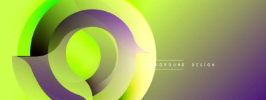 Soyut dinamik çizgiler dönen şekiller yaratır. Gradyan renkler harmanlanarak modern görsel efekt oluşturuyor. Yumuşak kıvrımlar hareketi, derinliği gösterir.