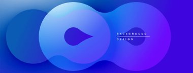 Soyut mavi eğimler akan şekiller oluşturur. Modern tasarım akıcılık, derinlik ve görsel uyumu çağrıştırıyor. Arkaplan yenilik ve teknoloji öneriyor.