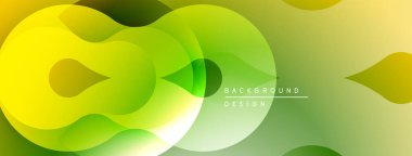 Soyut sıvı şekilleri, canlı yeşil sarı gradyanlar. Modern tasarım, pürüzsüz geçişler, dinamik kompozisyon. Arkaplan yapısı akışı ve enerjiyi akla getiriyor.