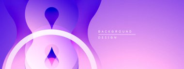 Soyut mor tasarım akışkan şekiller, gradyanlar içerir. Modern estetik, dijital arkaplanlar ve sunumlar için uygun.