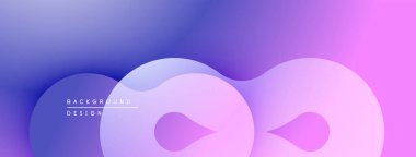 Soyut sıvı şekiller, mor renkler, eğim arkaplanı. Modern tasarım öğesi, düzgün kıvrımlar, yumuşak ışıklandırma. Minimalist estetik.