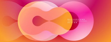 Soyut renkli şekiller dinamik görsel efektler yaratır. Gradyan renkler düzgün bir şekilde harmanlanarak modern estetik sunuyor..