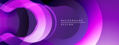 Soyut mor dalgalar dinamik arkaplan yaratır. Pürüzsüz eğimler, akış şekilleri hareketi, modern tasarım estetiğini akla getiriyor..