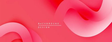 Soyut kırmızı arkaplan. Pürüzsüz kıvrımlar akışkan şekiller, modern tasarım yaratır. Minimalist estetik, yumuşak eğilimler mevcut.