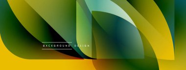 Soyut sıvı şekiller, canlı renklerin karışımı. Modern tasarım, dinamik kompozisyon, pürüzsüz gradyanlar görsel ilgi yaratır. Sarı, yeşil baskın palet.