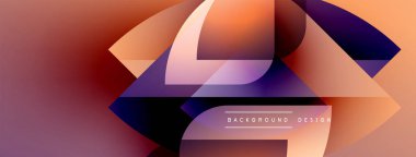 Soyut geometrik tasarım. Renkler karışıyor, dinamik görsel efekt yaratıyor. Modern tarz, arka planlar için uygun.