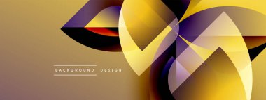 Soyut geometrik şekiller harmanlanarak dinamik altın ve mor renkler yaratır. Modern tasarım enerjiyi, hareketi, karmaşıklığı çağrıştırır..