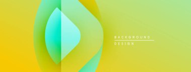 Soyut sarı, yeşil gradyanlar dinamik şekiller yaratır. Modern tasarım enerji, akış, görsel ilgi öneriyor. Metin arkaplan tasarımı okur.