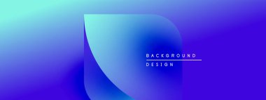 Soyut mavi eğimli arkaplan. Pürüzsüz şekiller modern tasarım yaratıyor. Metin arka plan tasarımı okur. Minimalist estetik.