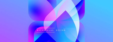 Soyut gradyanlar harmanlanarak, dinamik görsel akış yaratır. Yumuşak kıvrımlar üst üste binerek modern arkaplan tasarımı oluşturuyor. Renkler maviden pembeye kayar.