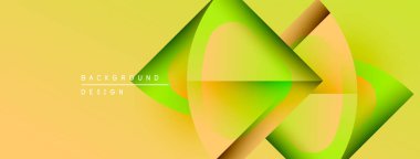 Soyut sarı, yeşil gradyanlar dinamik şekiller oluşturur. Modern tasarım hareketi, enerjiyi, görsel ilgiyi öneriyor. Yumuşak geçişler derinlik yaratır.
