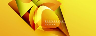 Soyut sarı tasarım akışkan şekiller, gradyanlar içerir. Dinamik eğrili modern arkaplan, canlı renkler, metin örtüsü.