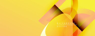 Soyut sarı tasarım, üst üste binen şekiller. Sıcak tonlar dinamik görsel efekt yaratır. Sunumlar ve grafikler için modern arkaplan.