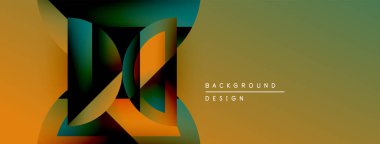 Soyut tasarım katmanlı şekiller, canlı renkler içerir. Gradyan karışımları dinamik görsel efekt yaratır. Modern arkaplan ögesi.