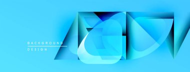 Soyut mavi tasarım katmanlı geometrik şekiller içerir. Modern estetik, canlı renkler, dinamik kompozisyon. Minimalist tarz, temiz çizgiler, görsel etki.