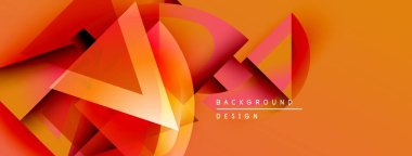 Soyut geometrik şekiller, canlı turuncu renkler, dinamik kompozisyon. Modern tasarım elementleri çarpıcı görsel etki yaratır.