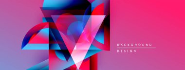 Soyut geometrik bileşim. Canlı renkler karışıyor, dinamik görsel deneyim yaratıyor. Modern tasarım elementleri yenilik ve enerji öneriyor.