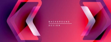 Soyut arkaplan dinamik şekiller, gradyanlar içerir. Pembe, mor renkler tasarıma hakim, modern estetik yaratıyor. Metin arkaplan tasarımı okur.