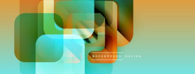 Soyut geometrik şekiller örtüşüyor, canlı renk eğimleri yaratıyor. Modern tasarım elementleri dijital sanat, arkaplan dokusu.