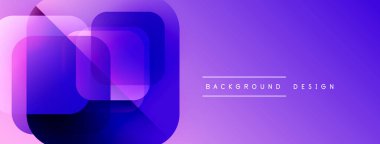 Soyut mor katmanlar modern afişler yaratıyor. Gradyan gölgeler örtüşüyor, dinamik görsel efekt oluşturuyor. Asgari metin tamamlayıcıları tasarımı.