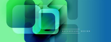 Soyut geometrik desen. Üst üste binen kareler canlı bir değişim etkisi yaratır. Sancaklar ve arka planlar için modern tasarım uygun.