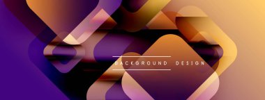 Soyut geometrik şekiller, canlı gradyanlar. Turuncu, mor renkler düzgün bir şekilde harmanlanarak modern görsel efekt yaratır. Minimalist tasarım.