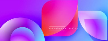 Soyut sıvı şekiller, canlı renklerin karışımı. Gradyan tasarım modern görsel etki yaratır. Yumuşak kıvrımlar hareketi, enerjiyi gösterir.