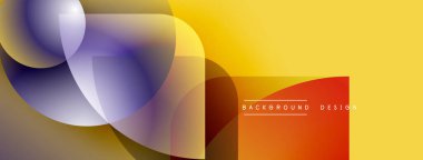 Soyut renkli katmanlar dinamik görsel efekt yaratır. Sarı, turuncu, mor renkler düzgün bir şekilde harmanlanır. Arka planlar için modern tasarım ögesi.