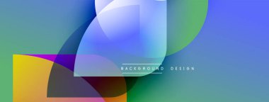 Soyut renkli çakışan daireler dinamik arkaplan oluşturur. Gradyan renkleri düzgün bir şekilde harmanlanarak modern görsel cazibe sunuyor.