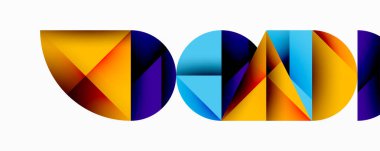 Soyut geometrik şekiller, canlı renkler, dairesel desenler. Modern tasarım, temiz çizgiler, sanatsal kompozisyon. Parlak renkler resme hakim.