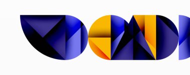 Soyut geometrik şekiller ODD kelimesini oluşturur. Mavi, altın renkleri dizaynın baskın rengidir. Minimalist tarz, temiz çizgiler modern estetik sunar.