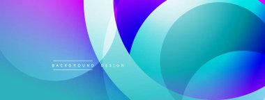 Soyut, enerjik bir arkaplan. Üst üste binen daireler dinamik görsel efekt yaratır. Renkler düzgün bir şekilde harmanlanarak modern estetik sunuyor.