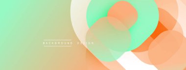 Soyut arkaplan özellikleri üst üste biniyor. Yumuşak gradyanlar rahatlatıcı görsel efektler yaratır. Renkler arasında nane, şeftali, bej rengi.